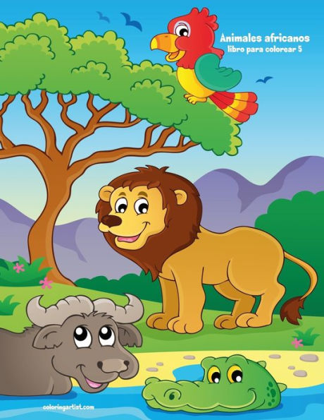Animales africanos libro para colorear 5 (Spanish Edition)