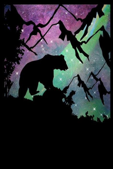 Bear in Mountain Range: with Aurora Borealis (The Elm)