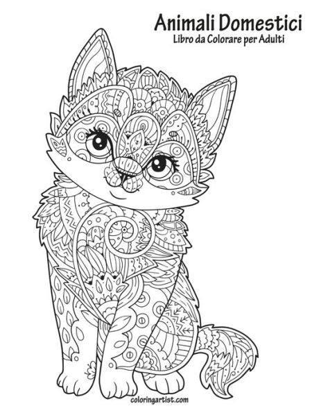 Animali Domestici Libro da Colorare per Adulti (Italian Edition)