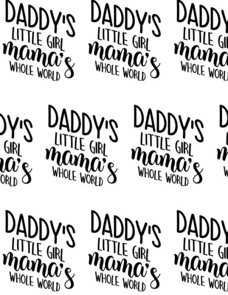 Daddy's Little Girl, Mama's Whole World Composition Notebook - Large Ruled Notebook - 8.5x11 Lined Notebook (Softcover Journal / Notebook / Diary)