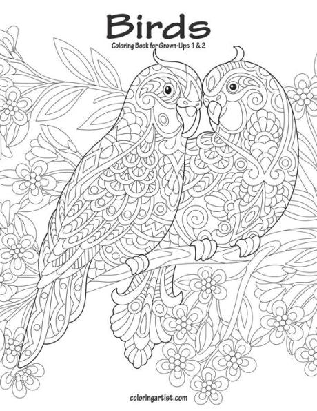 Birds Coloring Book for Grown-Ups 1 & 2