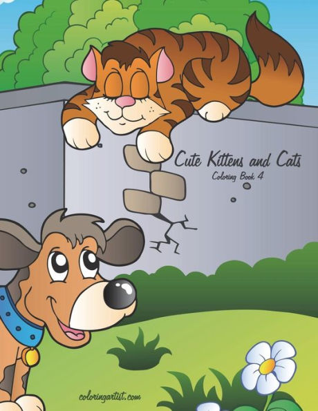 Cute Kittens and Cats Coloring Book 4