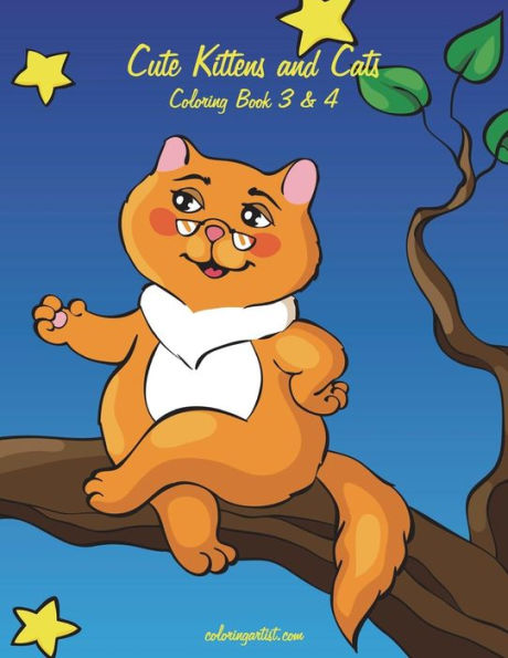 Cute Kittens and Cats Coloring Book 3 & 4