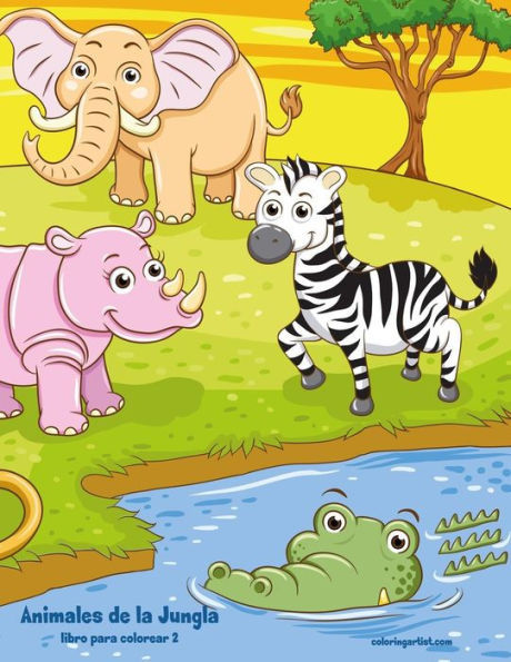 Animales de la Jungla libro para colorear 2 (Spanish Edition)