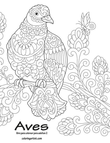 Aves libro para colorear para adultos 2 (Spanish Edition)