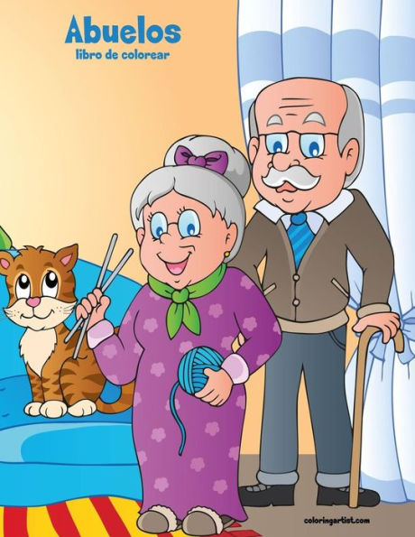 Abuelos libro para colorear 1 (Spanish Edition)