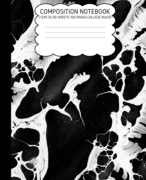 College Ruled Composition Notebook : Marble Cute Composition Notebook College Rule 7. 5 X 9. 25 100 Pages