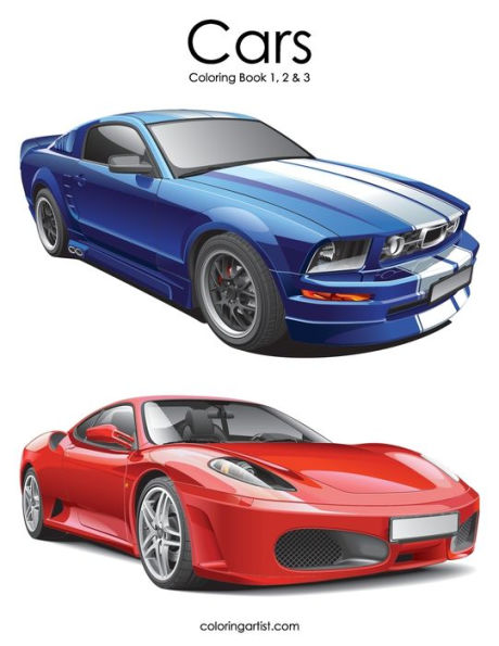 Cars Coloring Book 1, 2 & 3