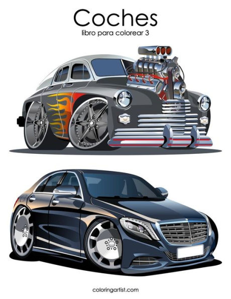 Coches libro para colorear 3 (Spanish Edition)