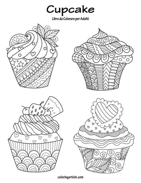 Cupcake Libro da Colorare per Adulti 1 (Italian Edition)
