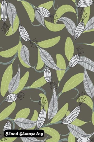 Blood Glucose Log: Floral Leaf Cover