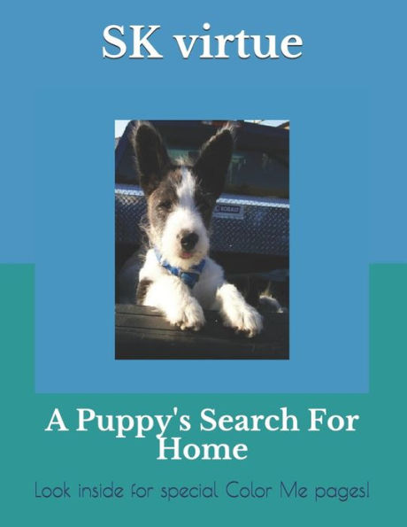 A PUPPY'S SEARCH FOR HOME: Look inside for special Color Me pages!