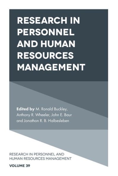 Research In Personnel And Human Resources Management (Research In Personnel And Human Resources Management, 39)