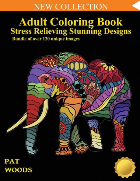 Libro de colorear para adultos: Impresionantes diseños para aliviar el estrés: 120 imágenes únicas: Diseños para aliviar el estrés