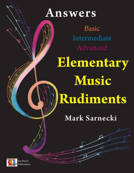 Elementary Music Rudiments Answers - 9781896499512