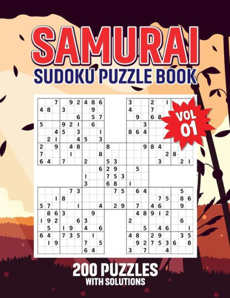 Sudoku Samurai Puzzles: 200 Samurai Sudoku Puzzles With Solutions Volume 1: Sudoku Samurai Puzzles - 9781959983118