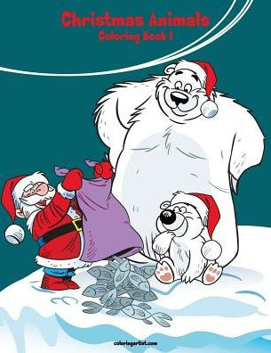 Christmas Animals Coloring Book 1