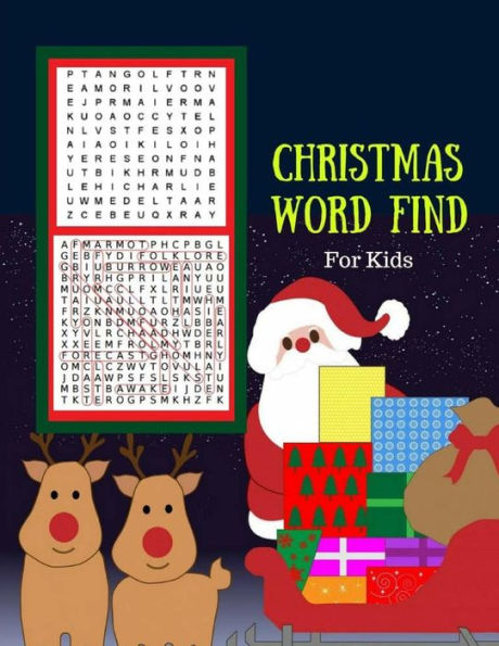 Búsqueda de palabras navideñas para niños: rompecabezas Temas de búsqueda de palabras Navidad