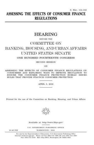 Assessing the effects of consumer finance regulations