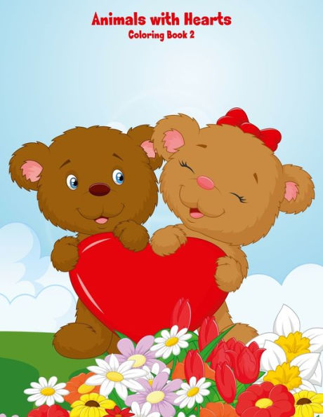 Animals with Hearts Coloring Book 2