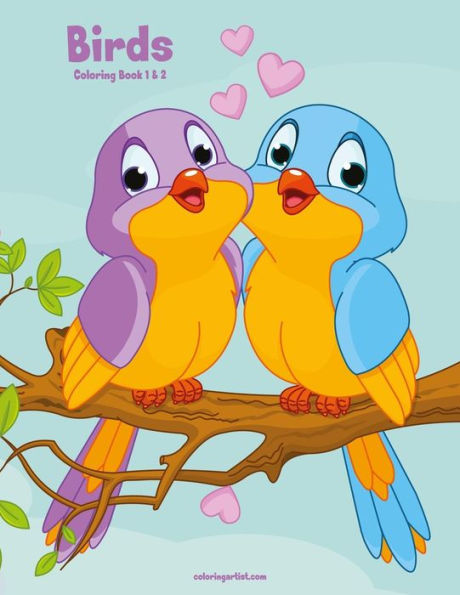 Birds Coloring Book 1 & 2