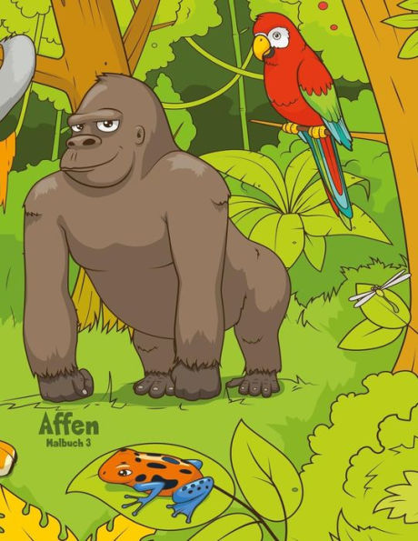 Affen-Malbuch 3 (German Edition)
