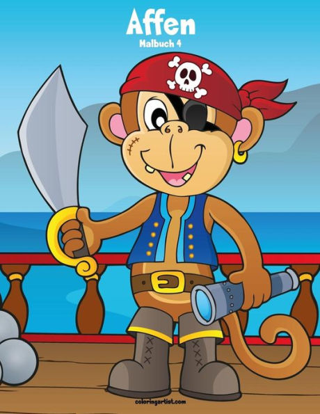 Affen-Malbuch 4 (German Edition)