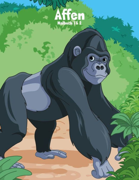 Affen-Malbuch 1 & 2 (German Edition)