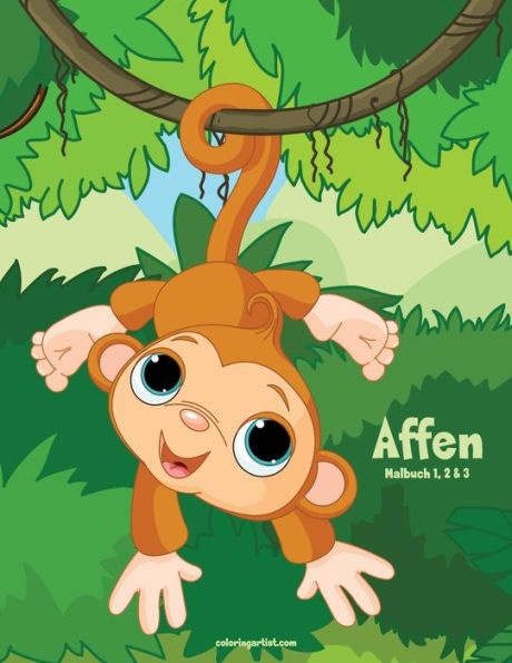 Affen-Malbuch 1, 2 & 3 (German Edition)