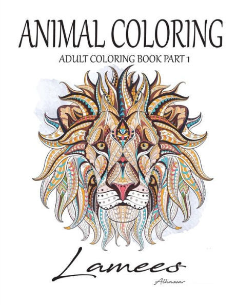 Coloración de animales: Libro de colorear para adultos, parte 1