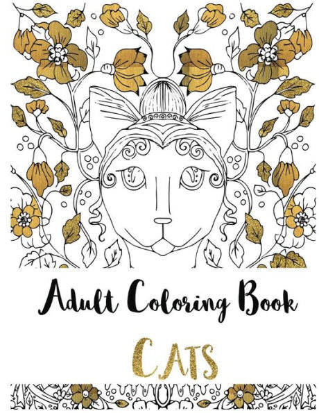 Adult Coloring Book: Cats