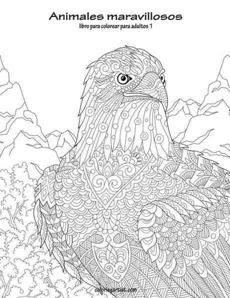 Animales maravillosos libro para colorear para adultos 1 (Spanish Edition)