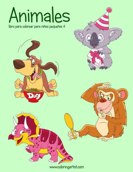 Animales libro para colorear para niños pequeños 4 (Animales Para Niños Pequeños) (Spanish Edition)