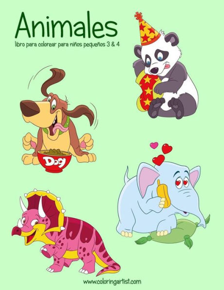 Animales libro para colorear para niños pequeños 3 & 4 (Animales Para Niños Pequeños) (Spanish Edition)