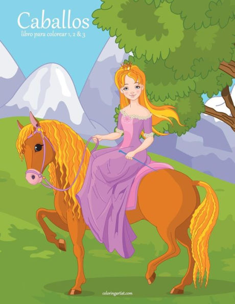 Caballos libro para colorear 1, 2 & 3 (Spanish Edition)