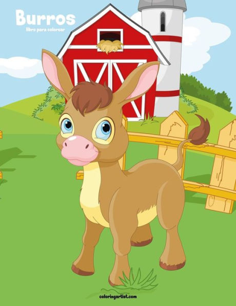 Burros libro para colorear 1 (Spanish Edition)