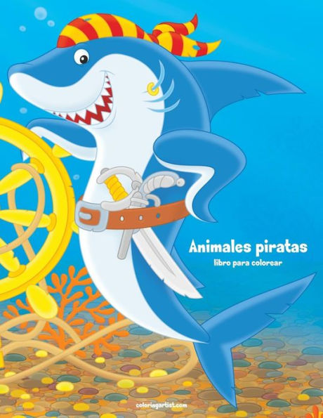 Animales piratas libro para colorear 1 (Spanish Edition)