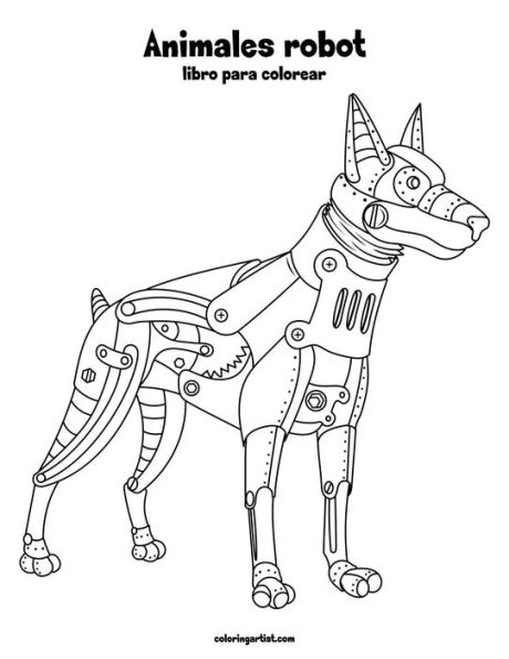 Animales robot libro para colorear 1 (Spanish Edition)