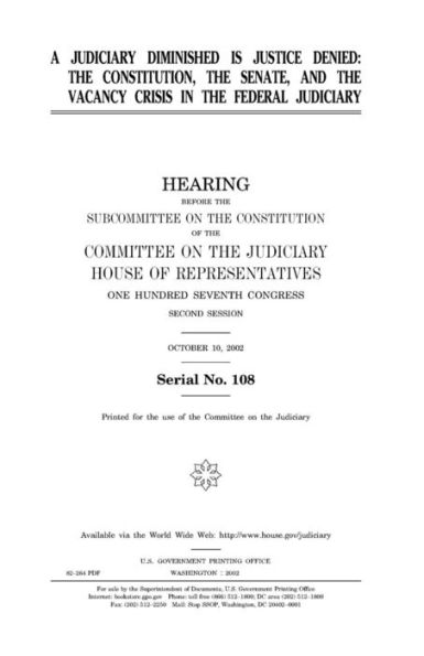 Un poder judicial disminuido es justicia denegada: la Constitución, el Senado y la crisis de vacantes en el poder judicial federal