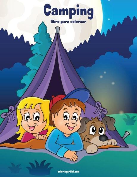 Camping libro para colorear 1 (Spanish Edition)