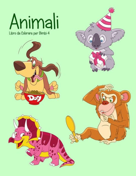 Animali Libro da Colorare per Bimbi 4 (Animali Per Bimbi) (Italian Edition)