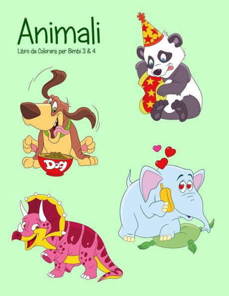 Animali Libro da Colorare per Bimbi 3 & 4 (Animali Per Bimbi) (Italian Edition)