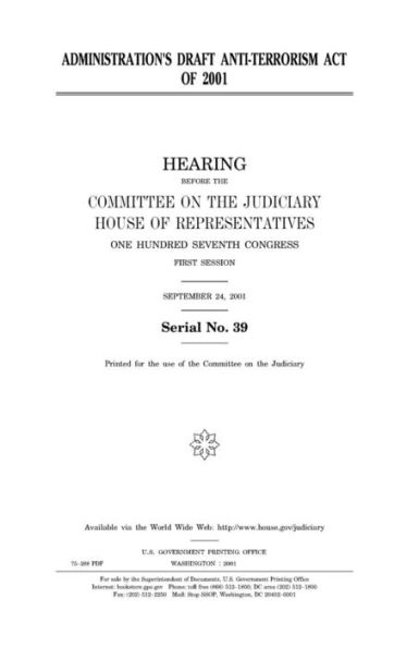 Proyecto de ley antiterrorista de 2001 de la administración