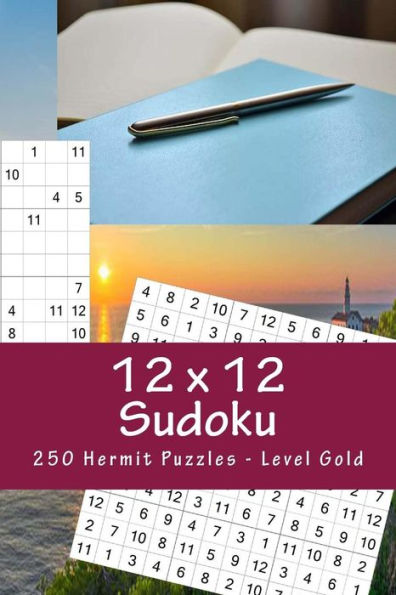 12 x 12 Sudoku - 250 Hermit Puzzles - Level Gold: Best puzzles for you (12 x 12 PITSTOP)