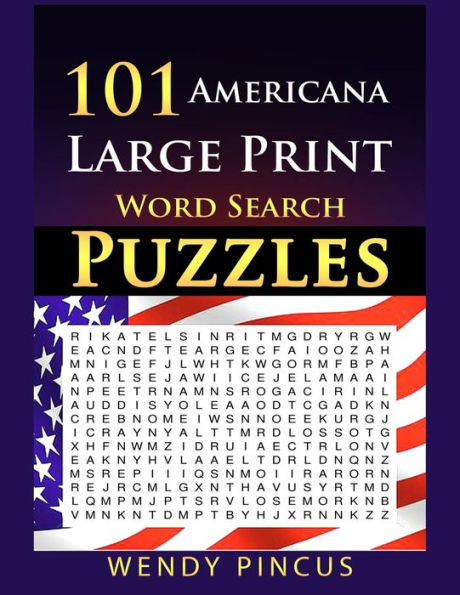 101 rompecabezas de búsqueda de palabras en letra grande americana