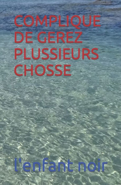 Complique De Gerez Plussieurs Chosse (Plouf) (French Edition) - 9782494451926