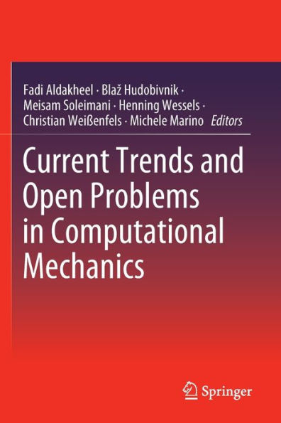 Current Trends And Open Problems In Computational Mechanics - 9783030873141