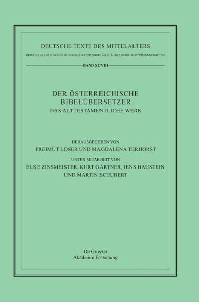 Das Alttestamentliche Werk (Deutsche Texte Des Mittelalters) (German Edition)