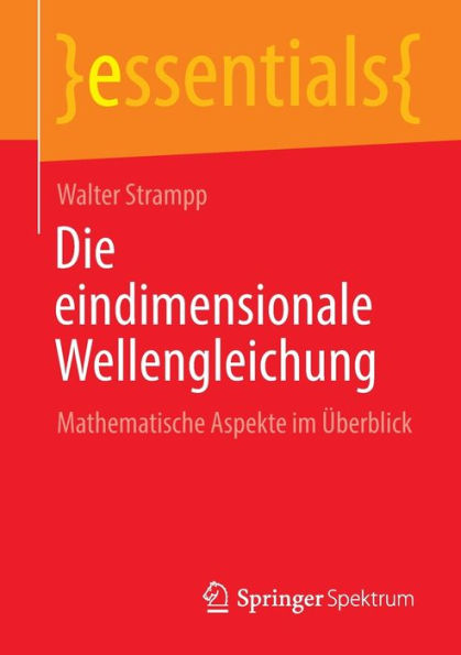 Die Eindimensionale Wellengleichung: Mathematische Aspekte Im Überblick (Essentials) (German Edition) - 9783662664278