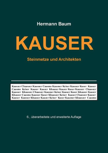 Kauser: Steinmetze Und Architekten (German Edition) - 9783757807603